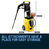 NNEMB 3500PSI High Pressure Washer Electric Water Cleaner Gurney Pump Hose