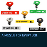 NNEMB 3500PSI High Pressure Washer Electric Water Cleaner Gurney Pump Hose