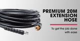 NNEMB 20M Hose and Drain Cleaner Nozzle Accessory Pack for Petrol Pressure Washer