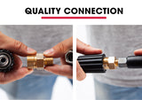 NNEMB 20M Hose and Drain Cleaner Nozzle Accessory Pack for Petrol Pressure Washer