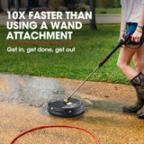 NNEMB 15 Nylon Pressure Washer Surface Cleaner-1/4 Fitting-For Concrete Driveway Patio Floor