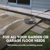 NNEMB 15 Nylon Pressure Washer Surface Cleaner-1/4 Fitting-For Concrete Driveway Patio Floor