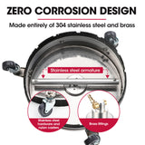 NNEMB 15 Stainless Steel Pressure Washer Surface Cleaner-1/4 Fitting-For Concrete Driveway Patio Floor