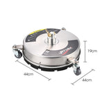 NNEMB 15 Stainless Steel Pressure Washer Surface Cleaner-1/4 Fitting-For Concrete Driveway Patio Floor