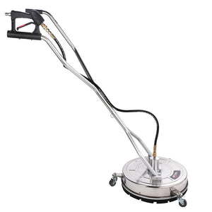 NNEMB 18 Stainless Steel Pressure Washer Surface Cleaner with Yoke Handlebar-3/8 Fitting-For Concrete Driveway Patio Floor