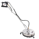 NNEMB 18 Stainless Steel Pressure Washer Surface Cleaner with Yoke Handlebar-3/8 Fitting-For Concrete Driveway Patio Floor