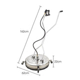 NNEMB 24 Stainless Steel Pressure Washer Surface Cleaner-3/8 Fitting-with Yoke Handlebar-For Concrete Driveway Patio Floor
