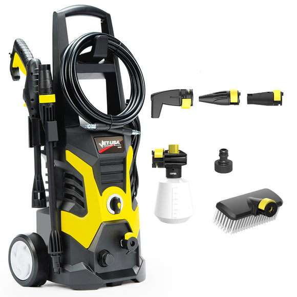 NNEMB RX530 Electric High Pressure Washer-2400PSI 3 Nozzles-Brush Head Cleaner-Detergent Bottle