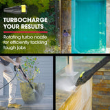 NNEMB RX535 Electric High Pressure Washer-2600PSI 2 Nozzles-Brush Head-Deck Cleaner-Detergent Bottle