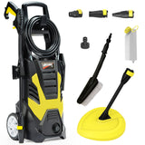 NNEMB RX535 Electric High Pressure Washer-2600PSI 2 Nozzles-Brush Head-Deck Cleaner-Detergent Bottle