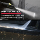 NNEMB RW535 Electric High Pressure Washer-2600PSI Water Cooled Motor-2 Nozzles-Brush Head-Deck Cleaner-Detergent Bottle