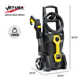 NNEMB RW535 Electric High Pressure Washer-2600PSI Water Cooled Motor-2 Nozzles-Brush Head-Deck Cleaner-Detergent Bottle