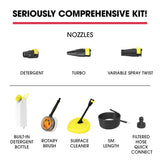 NNEMB RX540s Electric High Pressure Washer-2900PSI 2 Nozzles-Brush Head-Deck Cleaner-Detergent Bottle