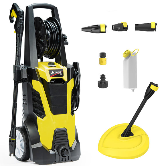 NNEMB RX540 Electric High Pressure Washer-2800PSI 2 Nozzles-Brush Head-Deck Cleaner-Detergent Bottle-10M Hose