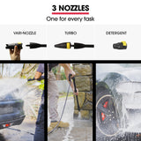 NNEMB RX540 Electric High Pressure Washer-2800PSI 2 Nozzles-Brush Head-Deck Cleaner-Detergent Bottle-10M Hose