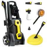 NNEMB RW545 Electric High Pressure Washer-3000PSI Water Cooled Motor-2 Nozzles-Brush Head-Deck Cleaner-Detergent Bottle