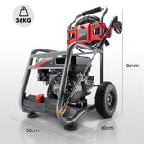 NNEMB 4800PSI Petrol Powered High Pressure Washer w/ 30m Hose and Drain Cleaner-CX760 Gen IV