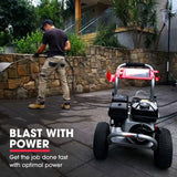 NNEMB 4800PSI Petrol High Pressure Cleaner Washer w/ 30m Hose Reach and Drain Cleaner-TX770