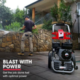 NNEMB 4800PSI Petrol Powered High Pressure Washer w/ 30m Hose and Drain Cleaner-CX630 Gen IV