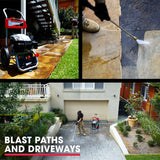 NNEMB Petrol-Powered High Pressure Cleaner Washer w/ 30m Hose and Drain Cleaner-CX660
