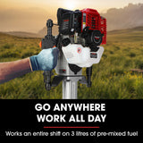 NNEMB 52cc 2-Stroke Petrol Post Driver with Carry Case & 2 Drive Sockets