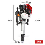 NNEMB 52cc 2-Stroke Petrol Post Driver with Carry Case & 2 Drive Sockets