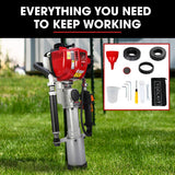 NNEMB 38cc 4-Stroke 40cc Petrol Post Driver-with Carry Case & 3 Piling Sleeves