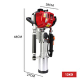 NNEMB 38cc 4-Stroke 40cc Petrol Post Driver-with Carry Case & 3 Piling Sleeves