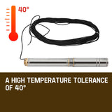 NNEMB 1HP Submersible Bore Water Pump Deep Well Irrigation Stainless Steel 240V