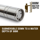 NNEMB 1HP Submersible Bore Water Pump Deep Well Irrigation Stainless Steel 240V