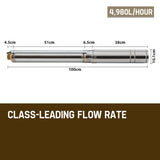 NNEMB 1.5HP Submersible Bore Water Pump Deep Well Irrigation Stainless Steel