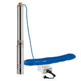 NNEMB 1.5HP Submersible Bore Water Pump Deep Well Irrigation Stainless Steel