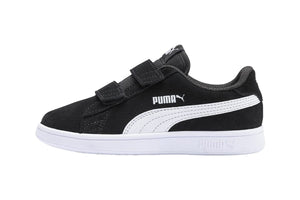 NNEKG Kids Smash v2 Suede V Pre School Sneakers (Black White Size 3 US)
