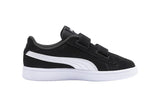 NNEKG Kids Smash v2 Suede V Pre School Sneakers (Black White Size 3 US)