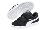 NNEKG Kids Smash v2 Suede V Pre School Sneakers (Black White Size 3 US)