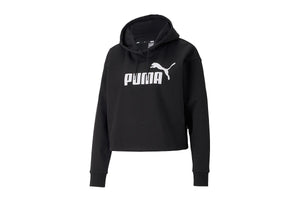 NNEKG Womens Essential Cropped Logo Hoodie Fleece (Black Size M)