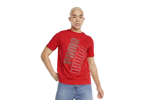 NNEKG Mens Power Logo Tee (High Risk Red Size L)
