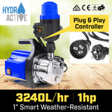 NNEDPE Hydro Active 800w Weatherised Stainless Auto Water Pump Blue