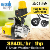 NNEDPE Hydro Active 800w Weatherised stainless auto water pump - Yellow