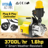 NNEDPE 1200w Weatherised stainless auto water pump - Yellow