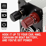 NNEMB 300W/600W Pure Sine Wave 12V/240V Power Inverter Car Plug Caravan Boat