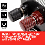 NNEMB 600W/1200W Pure Sine Wave 12V/240V Power Inverter Car Plug Caravan Boat