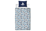 NNEKG Playstation Blue Kids Single Reversible Quilt Cover Set