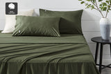 NNEKG Aesop Stone Wash 100% Cotton Sheet Set (Avocado Queen)