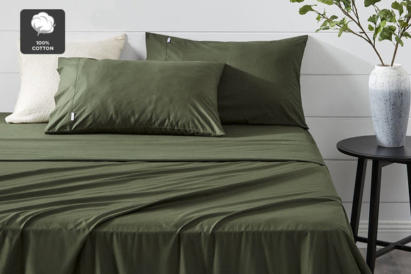 NNEKG Aesop Stone Wash 100% Cotton Sheet Set (Avocado Single)
