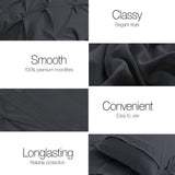 NNEDSZ Bedding Super King Quilt Cover Set - Black