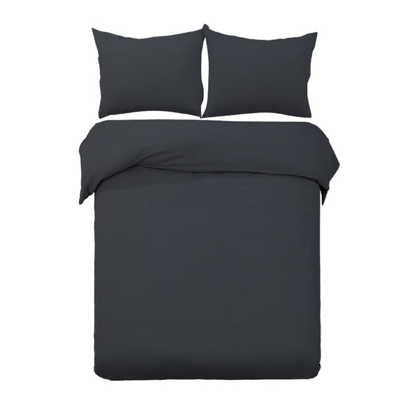 NNEDSZ Bedding Queen Size Classic Quilt Cover Set - Black