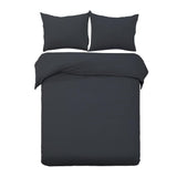 NNEDSZ Bedding Queen Size Classic Quilt Cover Set - Black