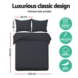 NNEDSZ Bedding Queen Size Classic Quilt Cover Set - Black