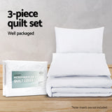 NNEDSZ Bedding Super King Classic Quilt Cover Set - White
